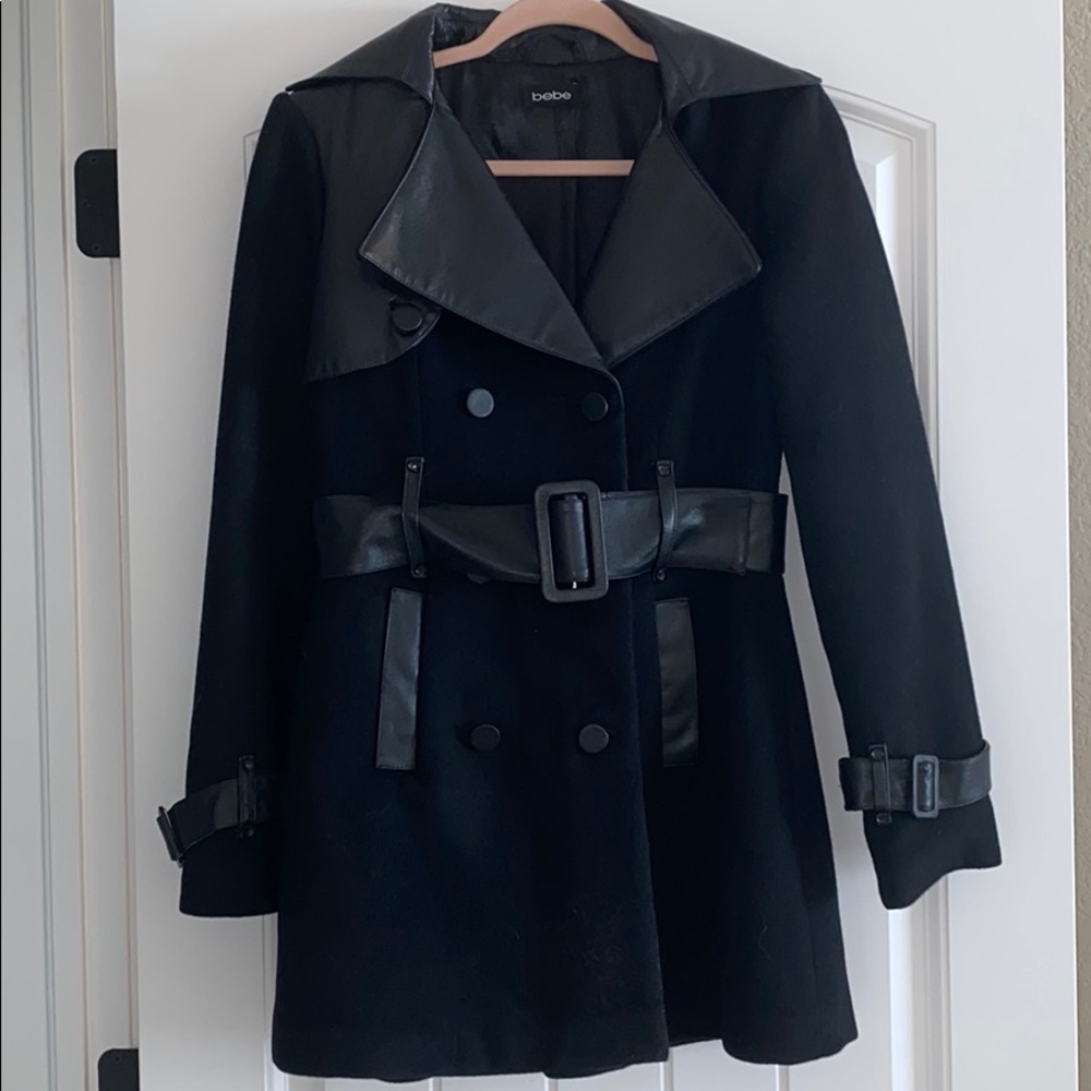 Bebe Wool and leather jacket